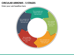 Circular Arrows - 5 Stages PPT Slide 2