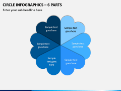Circle Infographics – 6 Parts PPT Slide 1