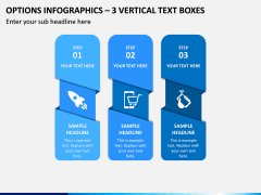 Options Infographics – 3 Vertical Text Boxes PPT Slide 1