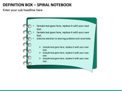 Definition Box – Spiral Notebook PPT slide 2
