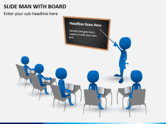 Slide man with board PPT slide 1