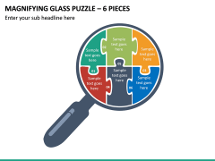 Magnifying Glass Puzzle – 6 Pieces PPT Slide 2