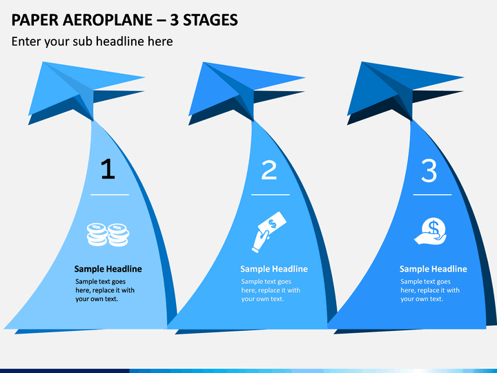 Paper Aeroplane – 3 Stages PPT slide 1