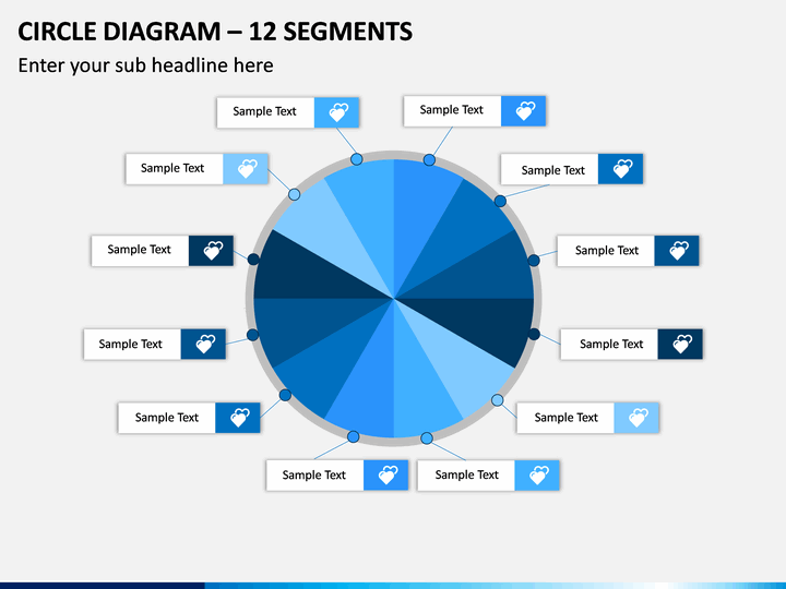 Circle Diagram – 12 Segments PPT Slide 1