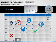 Planner Calendar 2019 PPT Slide 12