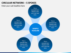 Circular Network – 5 Spokes PPT Slide 1