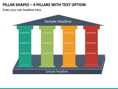 Pillar Shapes – 4 Pillars with Text Option PPT slide 21