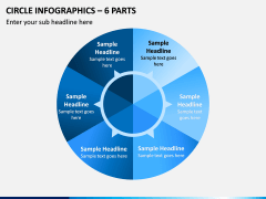 Circle Infographics – 6 Parts PPT slide 1