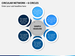 Circular Network – 6 Circles PPT Slide 1