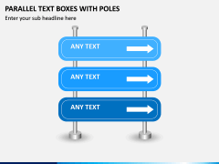 Parallel Text Boxes With Poles PPT Slide 1