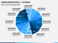 Dodecagon Puzzle – 12 Pieces PPT Slide 1
