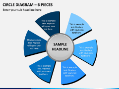 Circle Diagram – 6 Pieces PPT Slide 1