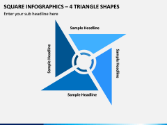 Square Infographics – 4 Triangle Shapes PPT slide 1