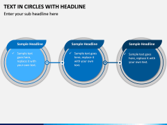Text in Circles with Headline PPT slide 1