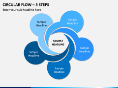 Circular Flow – 5 Steps PPT Slide 1