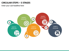Circular Steps – 5 Stages PPT Slide 2