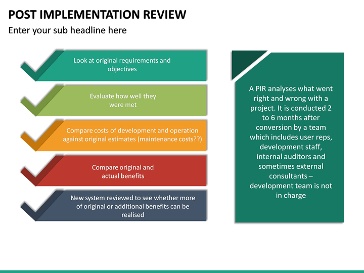 Post Implementation Review PowerPoint Template | SketchBubble