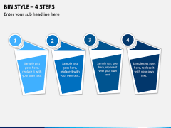 Bin Style – 4 Steps PPT slide 1