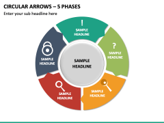 Circular Arrows – 5 Phases PPT Slide 2