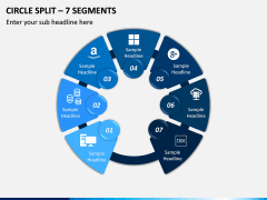 Circle Split – 7 Segments PPT slide 1