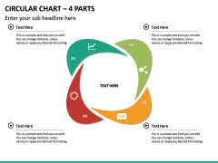 Circular Chart – 4 Parts PPT Slide 2