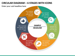 Circular Diagram – 6 Stages With Icons PPT Slide 2
