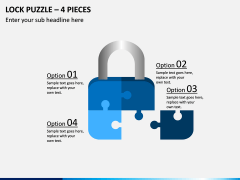 Lock Puzzle – 4 Pieces PPT Slide 1