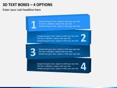 3d Text Boxes – 4 Options PPT slide 1