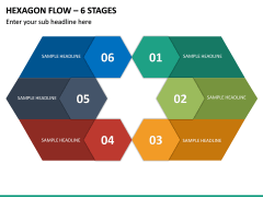 Hexagon Flow – 6 Stages PPT Slide 2