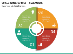 Circle Infographics – 4 Segments PPT Slide 2