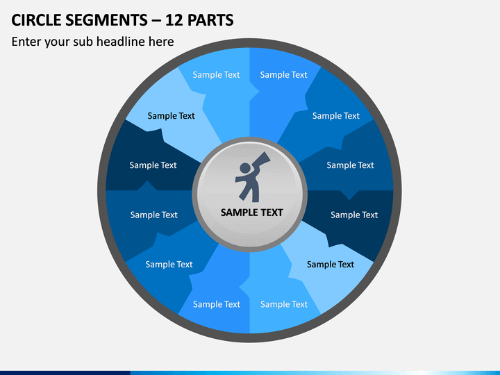 Circle Segments – 12 Parts PPT Slide 1