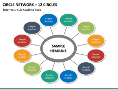 Circle Network – 12 Circles PPT Slide 2