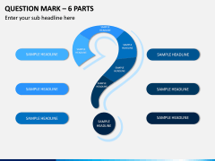 Question Mark – 6 Parts PPT Slide 1