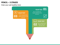 Pencil – 3 Stages PPT Slide 2