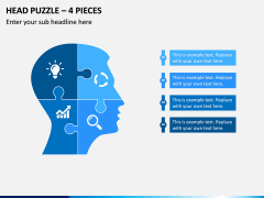 Head Puzzle – 4 Pieces PPT Slide 1