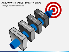 Arrow With Target Dart – 4 Steps PPT Slide 1