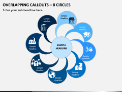 Overlapping Callouts – 8 Circles PPT Slide 1