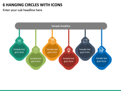 6 Hanging Circles with Icons PPT slide 2