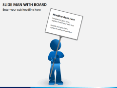 Slide man with board PPT slide 3