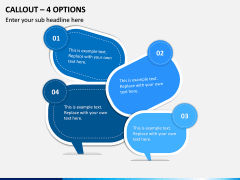 Callout – 4 Options PPT Slide 1