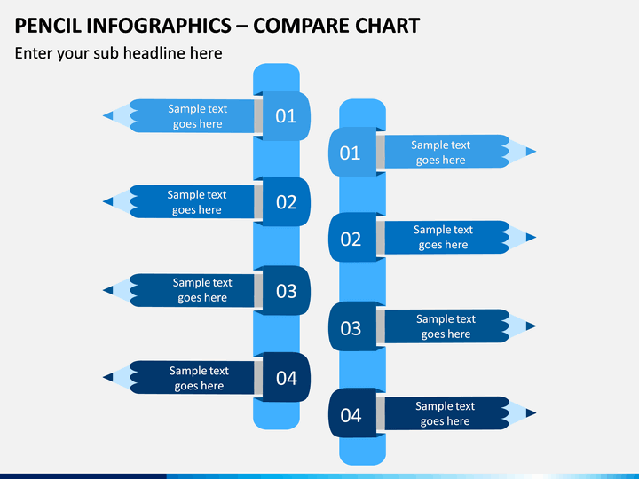 Pencil Infographics – Compare Chart PPT slide 1
