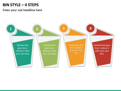 Bin Style – 4 Steps PPT slide 2