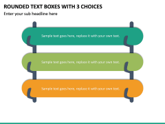 Rounded Text Boxes with 3 Choices PPT slide 2