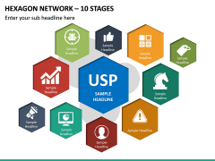 Hexagon Network – 10 Stages PPT Slide 2