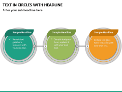 Text in Circles with Headline PPT slide 2