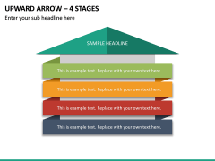 Upward Arrow – 4 Stages PPT Slide 2
