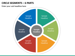 Circle Segments – 6 Parts PPT Slide 2