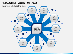 Hexagon Network – 9 Stages PPT Slide 1