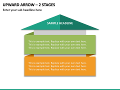 Upward Arrow – 2 Stages PPT Slide 2