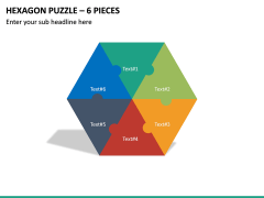 Hexagon Puzzle – 6 Pieces PPT Slide 2
